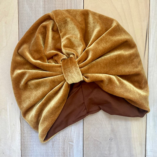 Tootie's Turbans - Gold Velvet Reversible