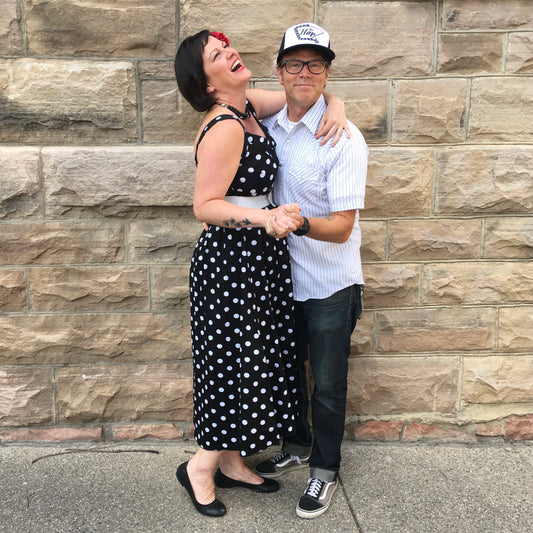 SALE Polka Dot Midi Swing Dress