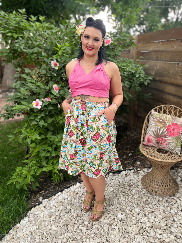 Tropical 1950's and 1940's vintage playsuits