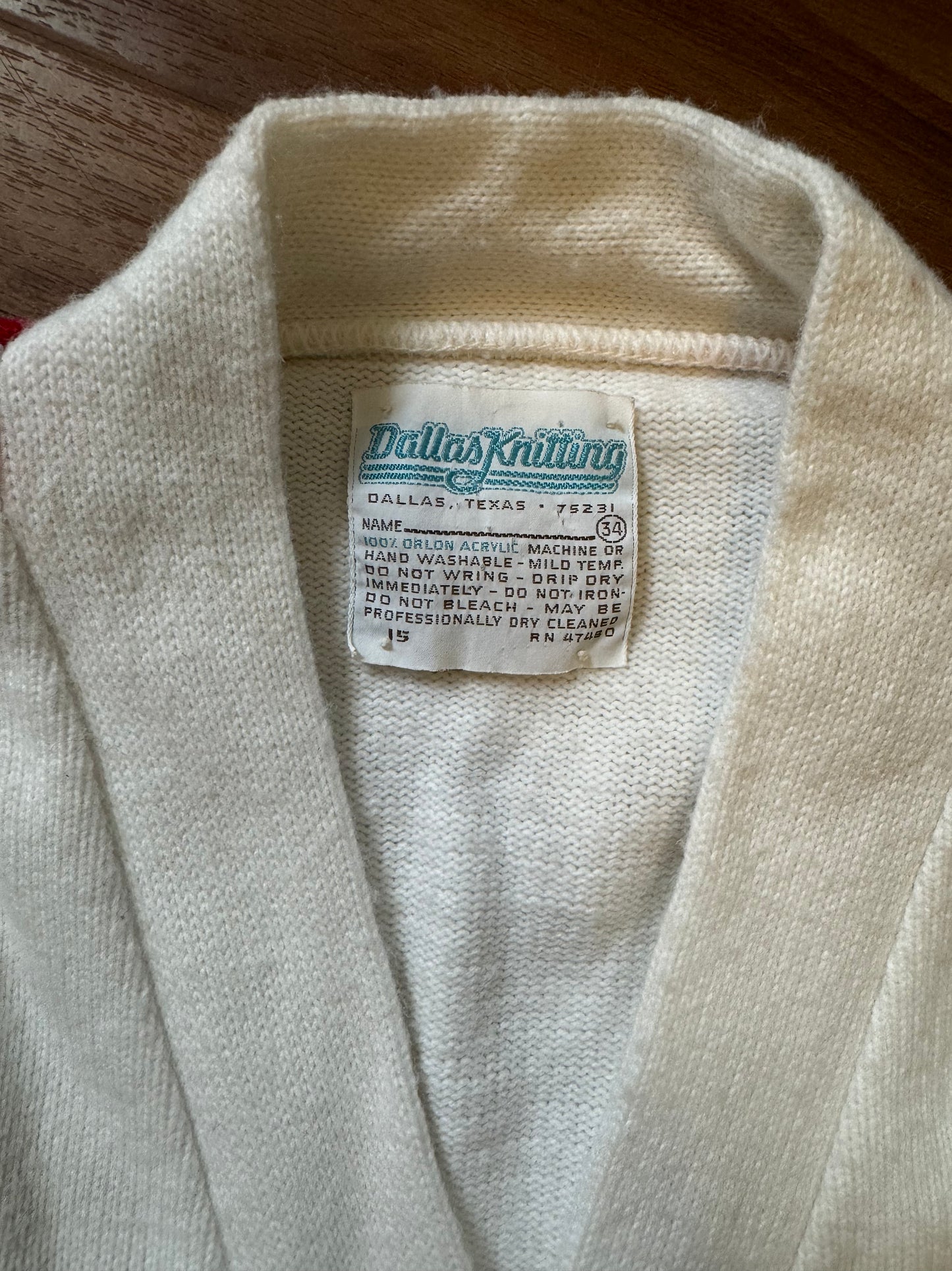 60's Dallas Knitting Cheer Cardigan