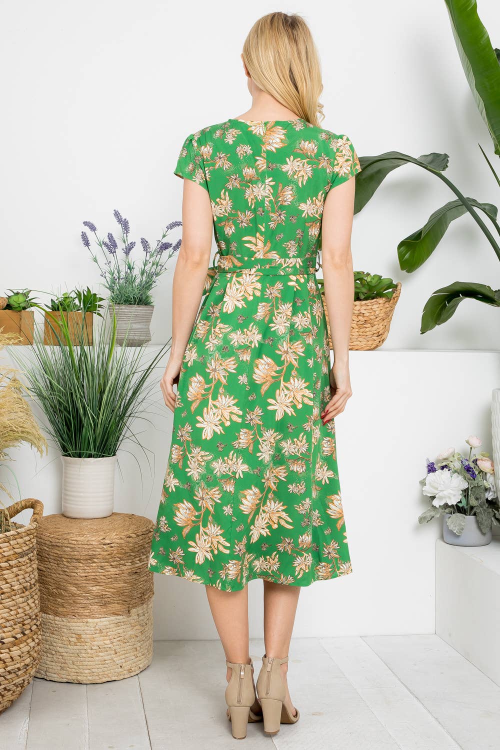 40s/50s Style Vintage Floral Print Dress