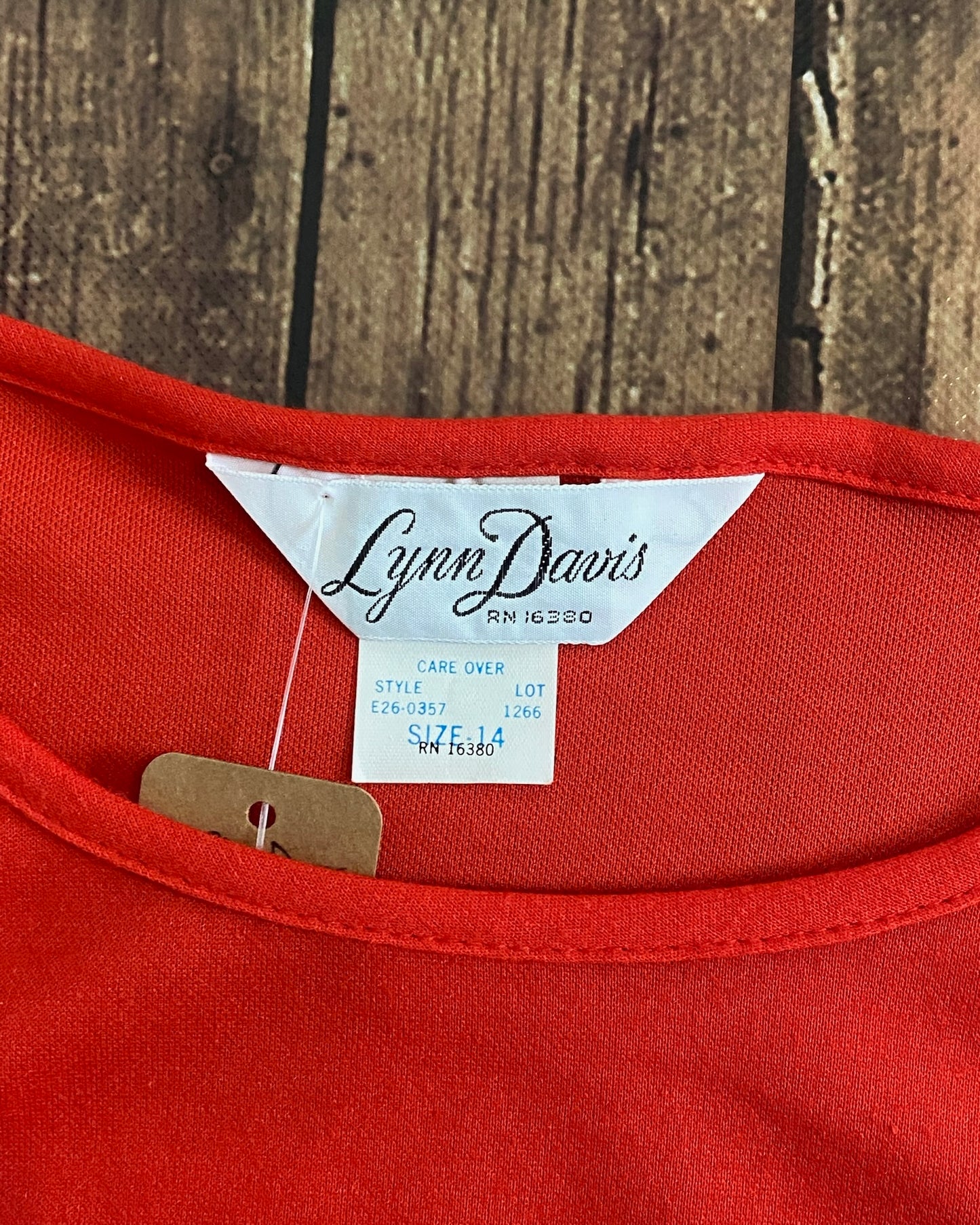 70/80s Vintage Red Jersey Dress