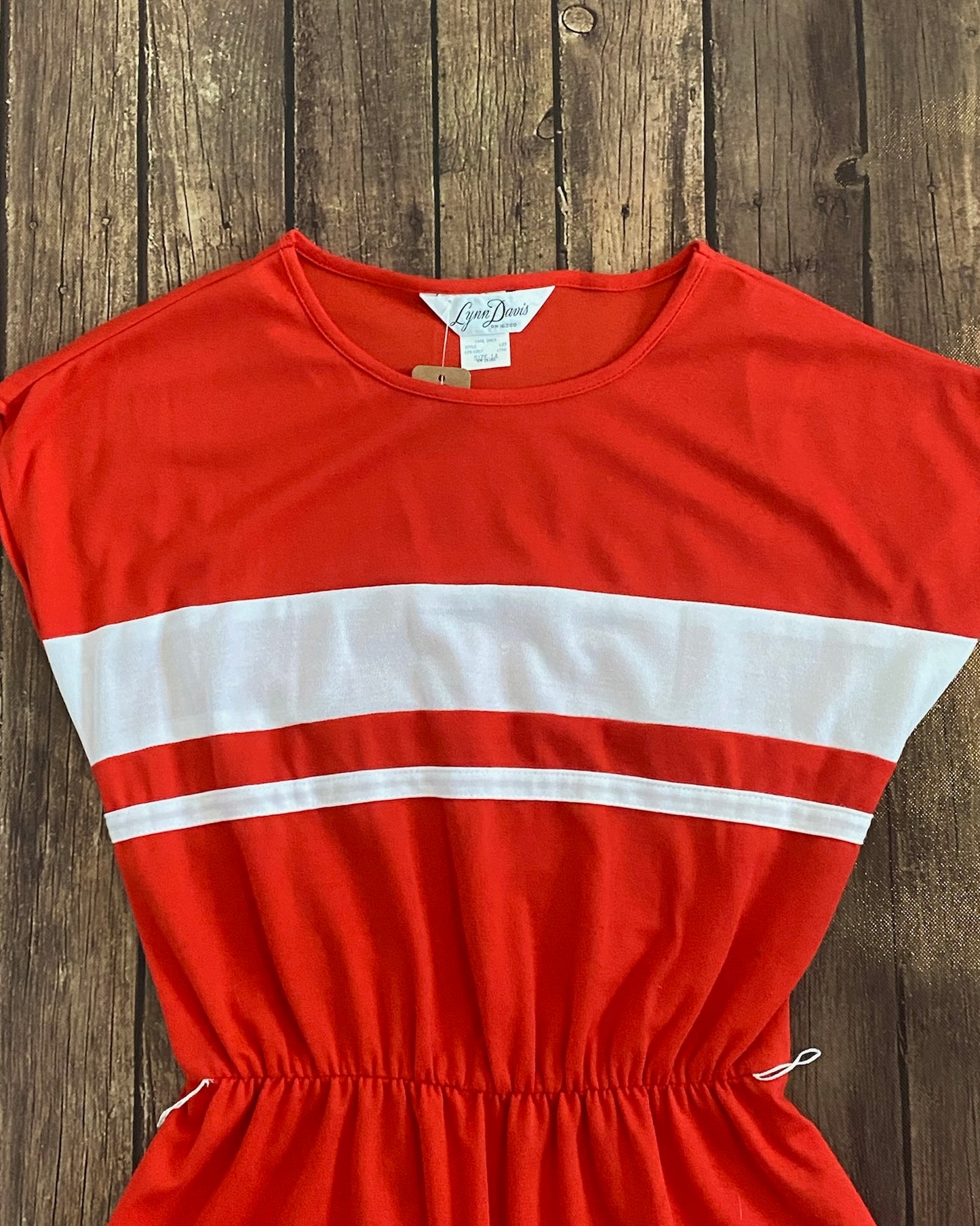 70/80s Vintage Red Jersey Dress