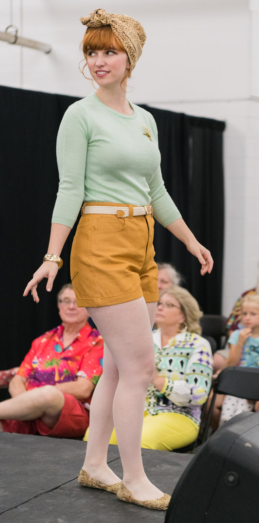 SALE Mustard High Waisted Shorts