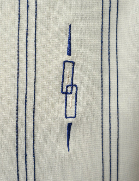 The Harper Bowler in Stone/Navy