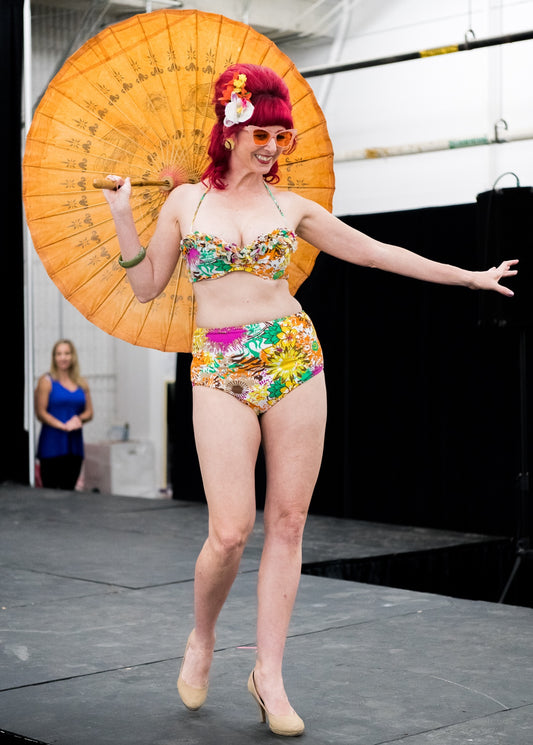 Tropical High Waisted Bikini