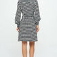 70's Style Checkered Button Down Dress