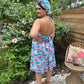 Tootie's Summer Playsuit & Turban - Flamingo Print