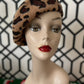 French Wool Leopard Print Beret