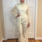 Vintage 1970's Ivory 2 Piece Pant & Top