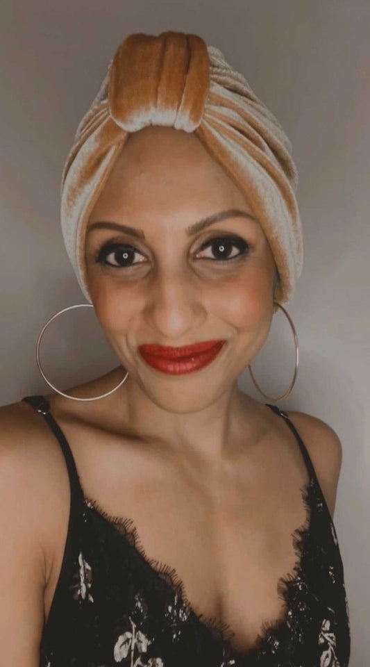 Tootie's Turbans - Gold Velvet Reversible