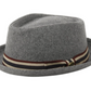 Wool Fedora in Charcoal