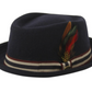 Wool Fedora in Navy