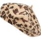 French Wool Leopard Print Beret