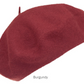 French Wool Beret in Burgundy