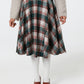 Plaid Swing Skirt in Green/White/Red