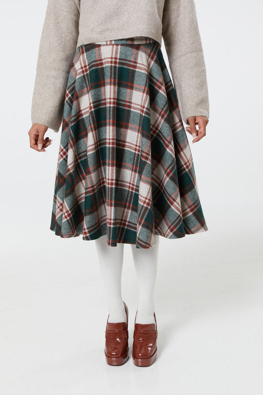 Plaid Swing Skirt