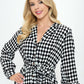 70's Style Checkered Button Down Dress