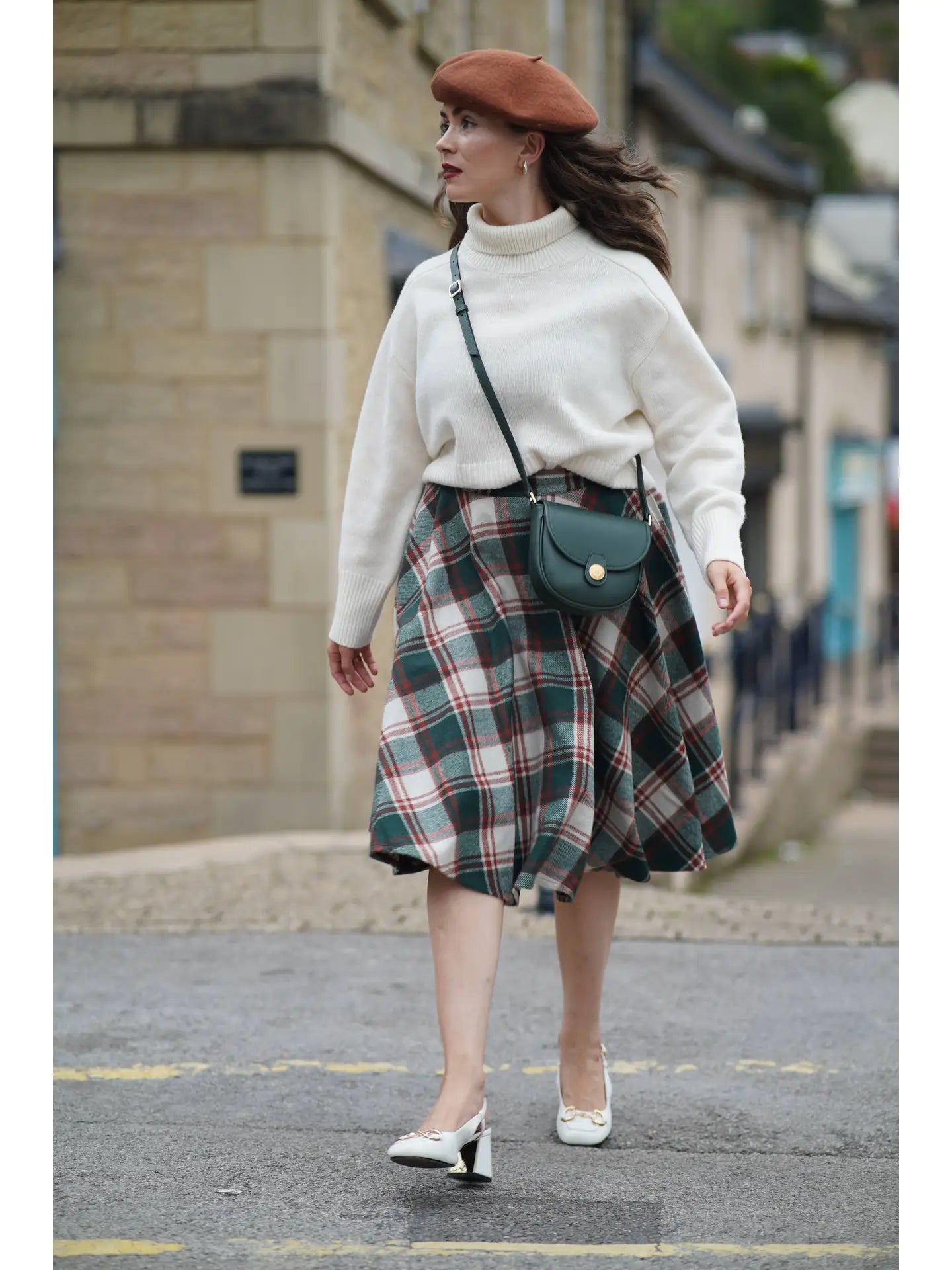 SALE Plaid Swing Skirt