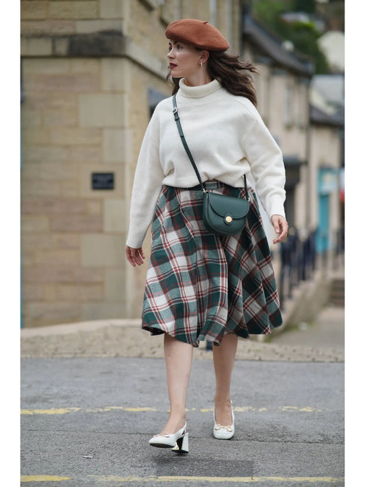 SALE Plaid Swing Skirt