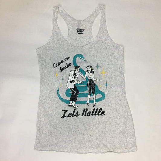 SALE Come on Snake Tank Top in Heather White
